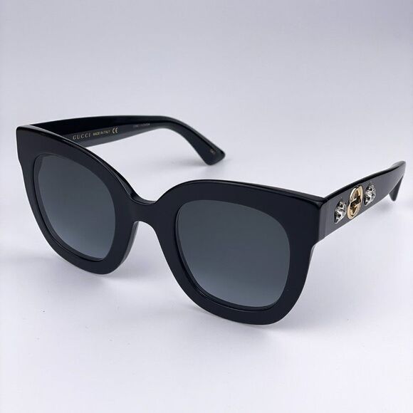 SALE! NEW Gucci  GG0208S 001 Black Gray Mirrored Gradient Square Women main image 5